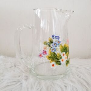 Vintage handpainted juice pitcher